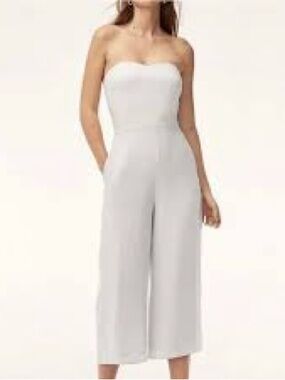 Aritzia Babaton Strapless Wide Leg Cropped Jumpsuit Size 00